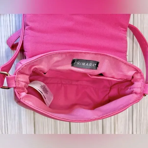 029- Primark Pink Quilted Crossbody Bag - Picture 10 of 12